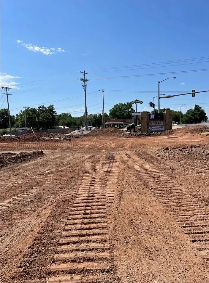 Commercial site rough grading