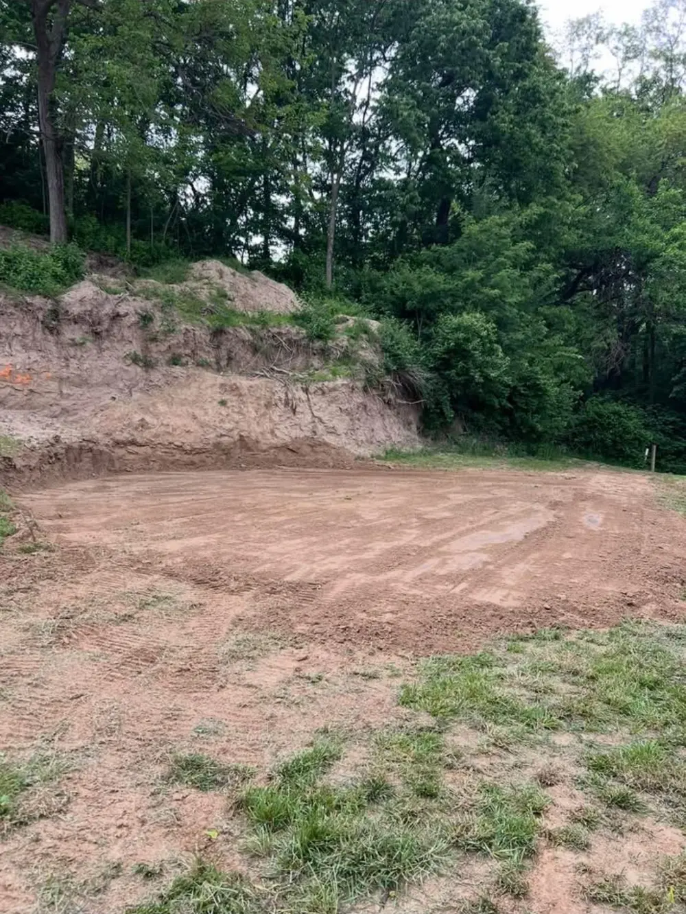 Pool pad and site grading